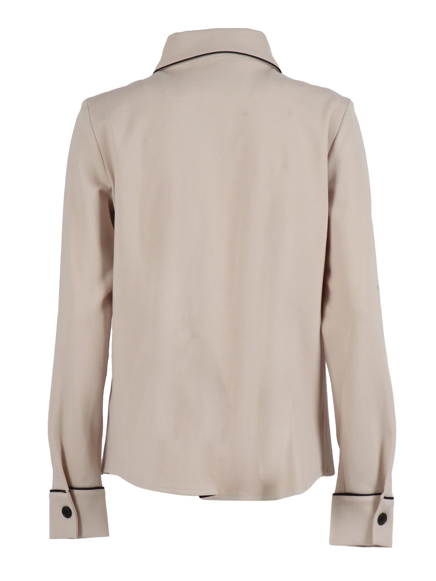 Shirt Piping With Pin Beige Viscose Nylon Elastane