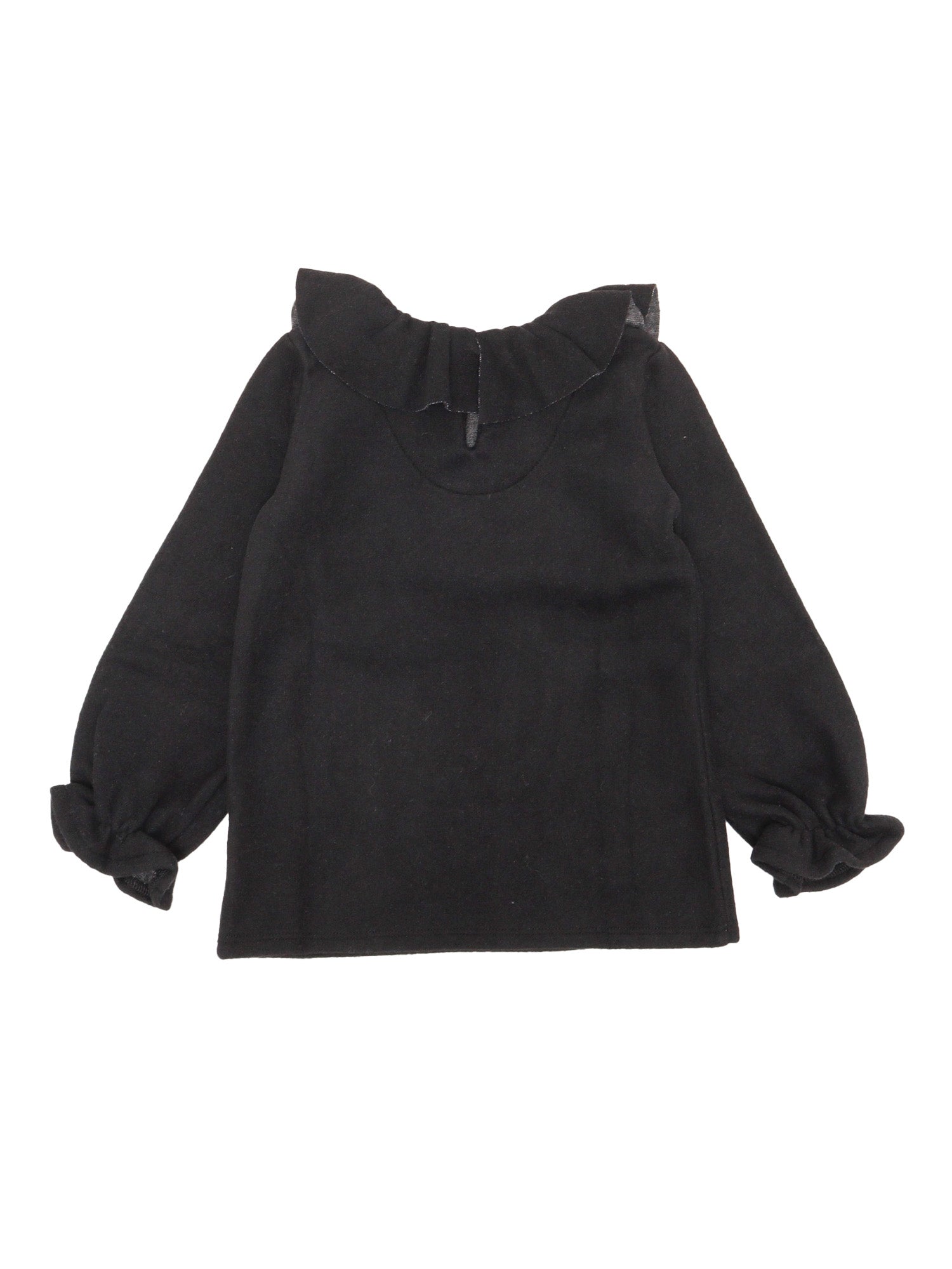 MILANO STITCHING SWEATER Black Crewneck