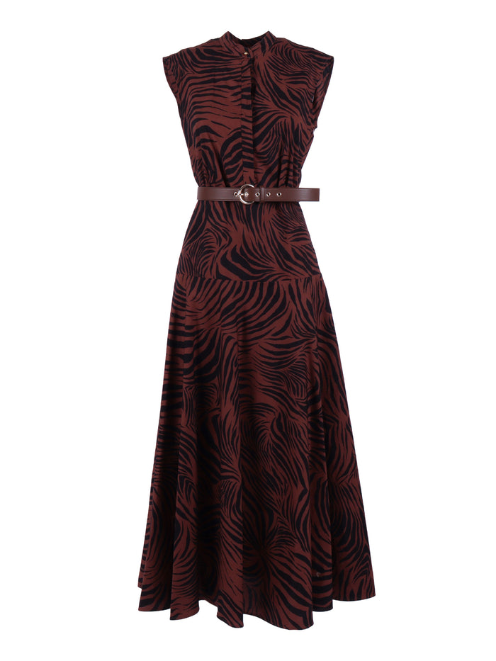 DRESS Brown Cotton Midi