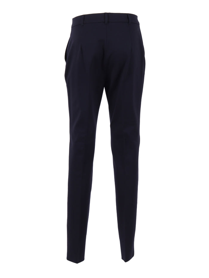 TROUSERS Blue Viscose Polyamide Elastane Pant