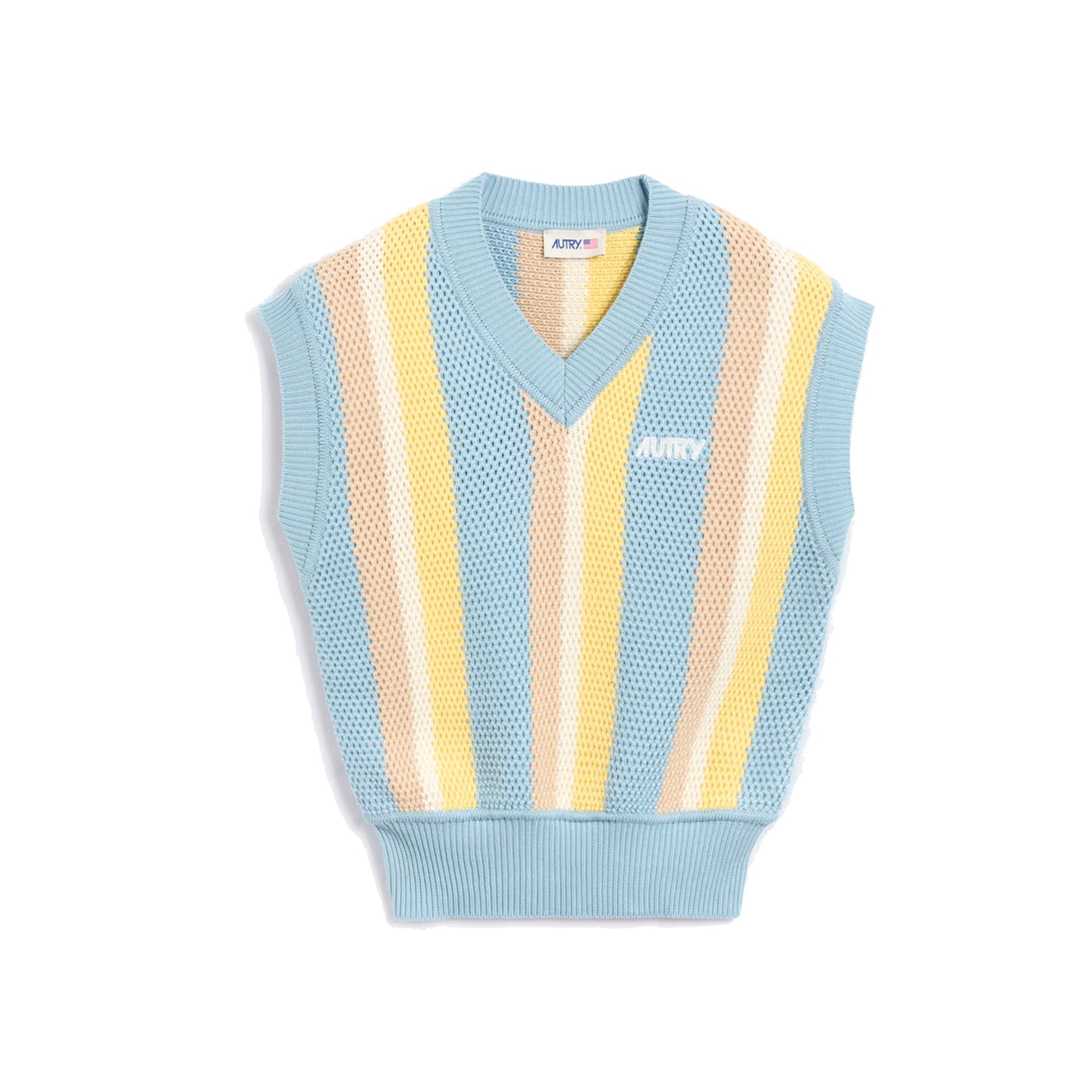 Autry Cotton Vest Blue