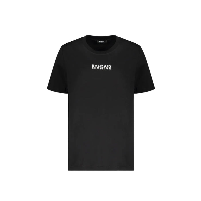 Logo-Print T-Shirt Black Cotton