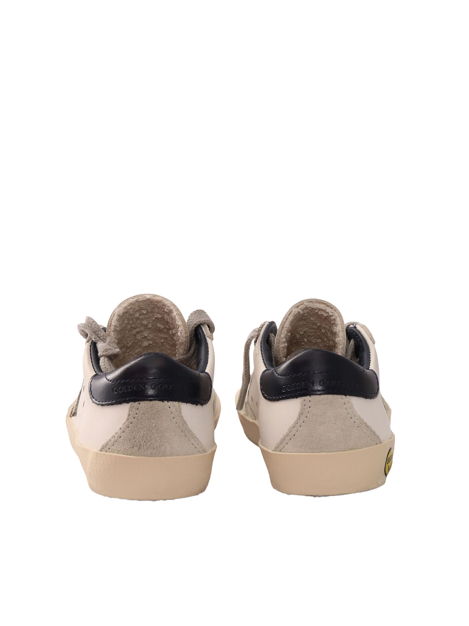 SUPER-STAR LEATHER UPPER AND HEEL SUEDE STAR SPUR White Kid Sneaker