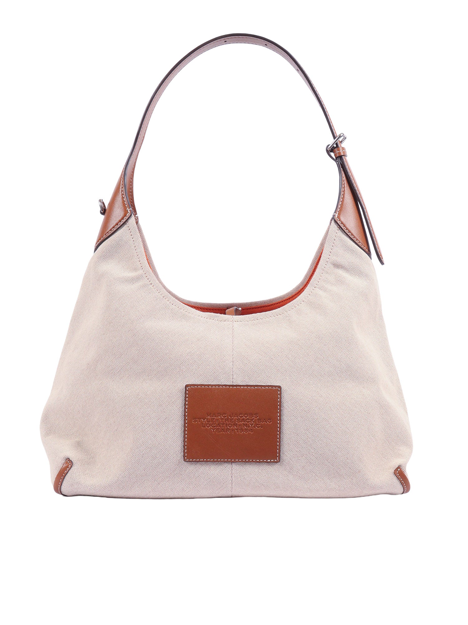 The Belted Sack White Cotton Polyester Shoulder Bag
