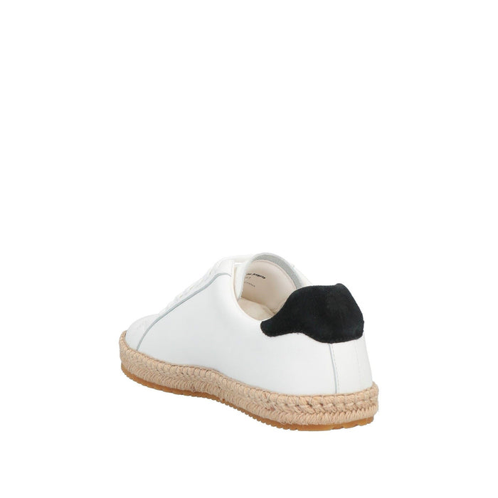 Leather Logo Sneakers White Calf