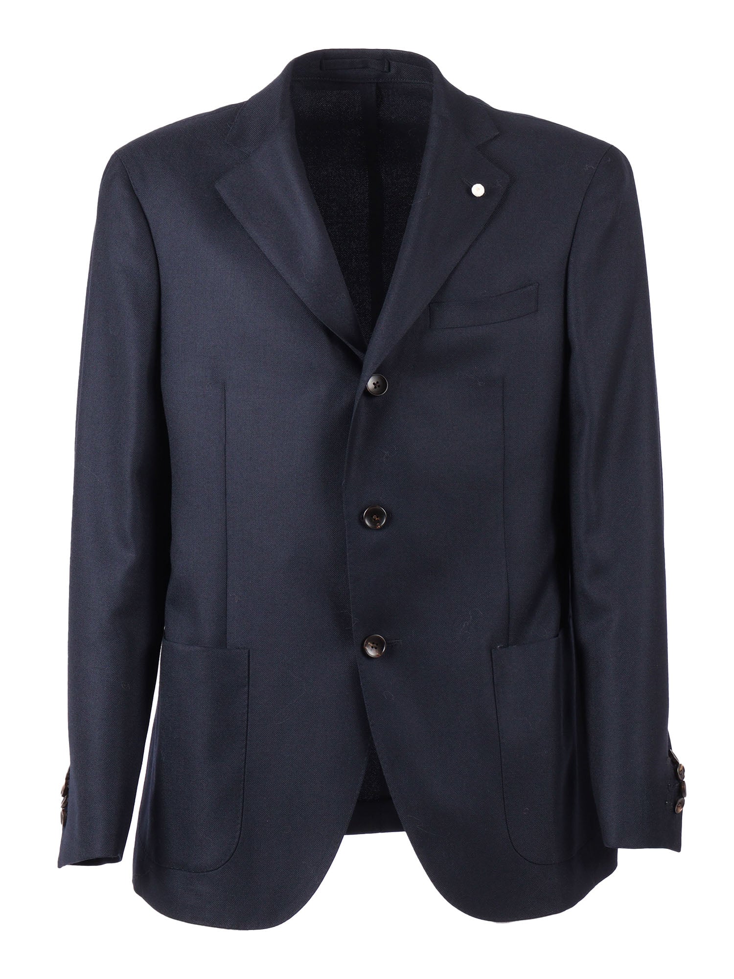 Jacket Blue Virgin Wool Single Breasted