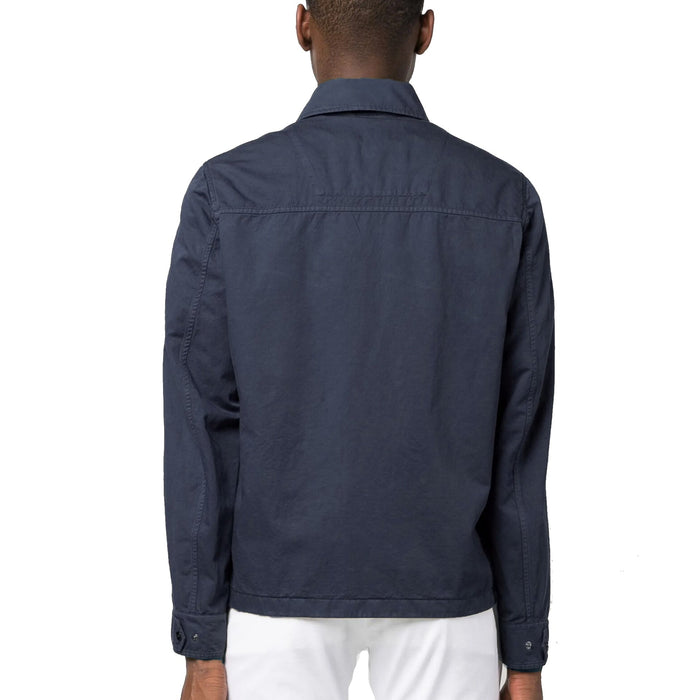 Herno Chest-Pockets Shirt Blue Cotton Linen