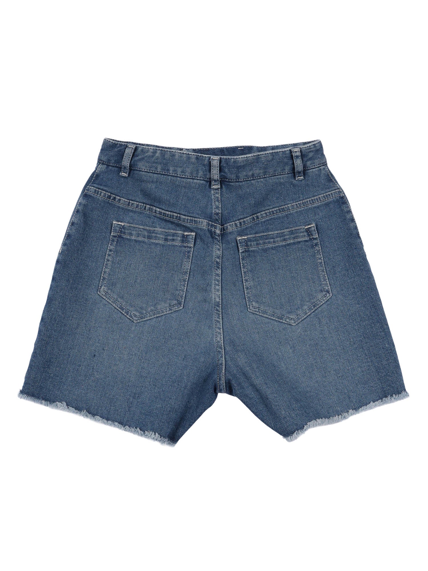 SHORTS IN DENIM Blue Cotton Elastane