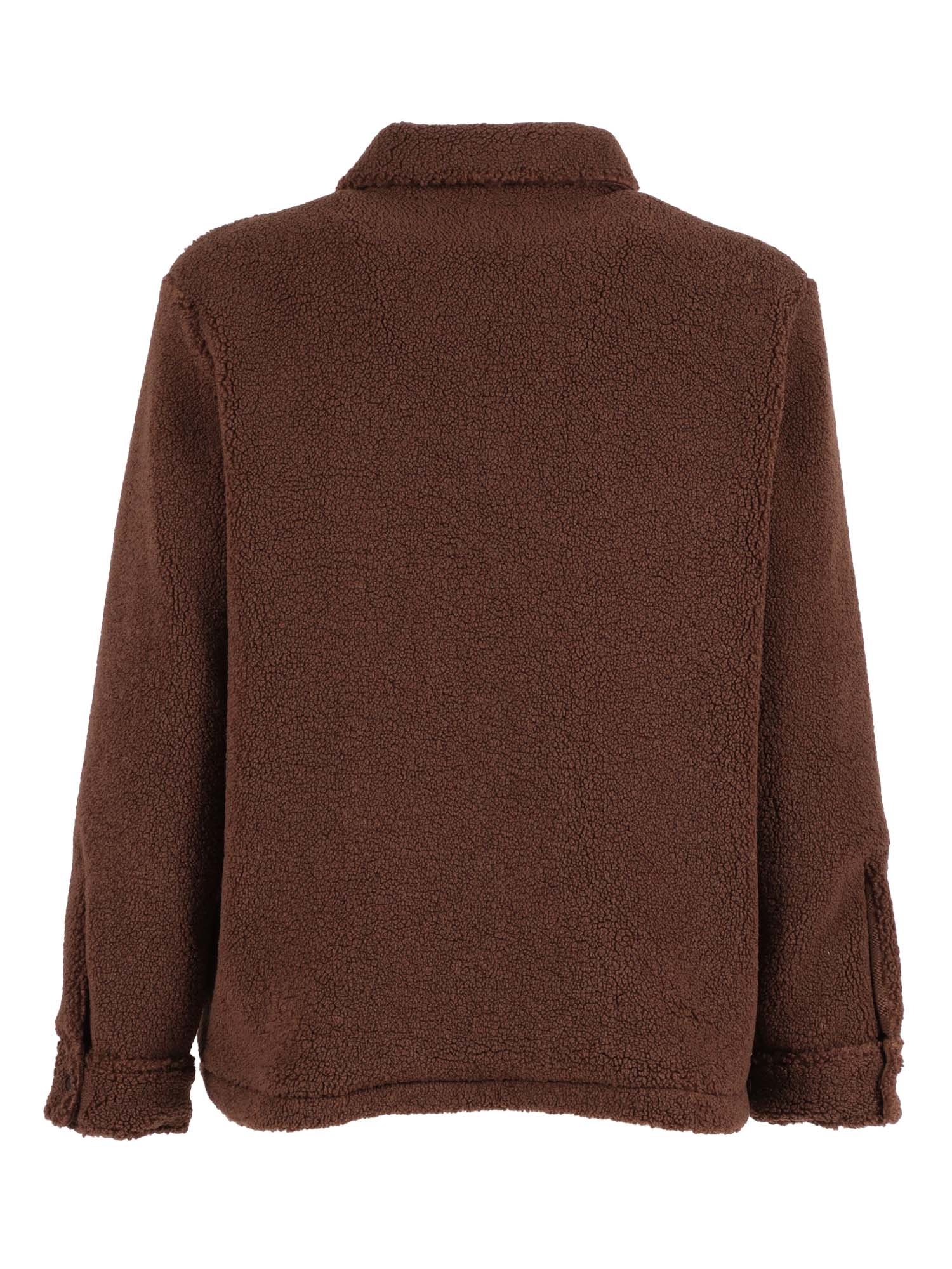 Over Shirt Brown Polyester Jacket