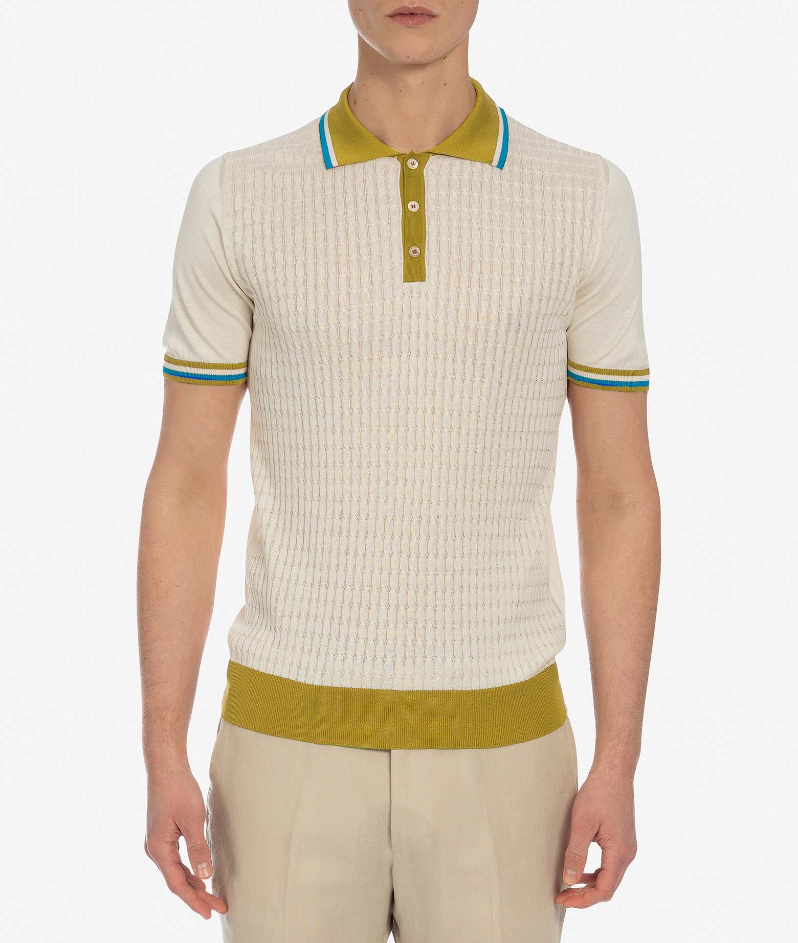 Silk Polo Positano Red Light Knitwear
