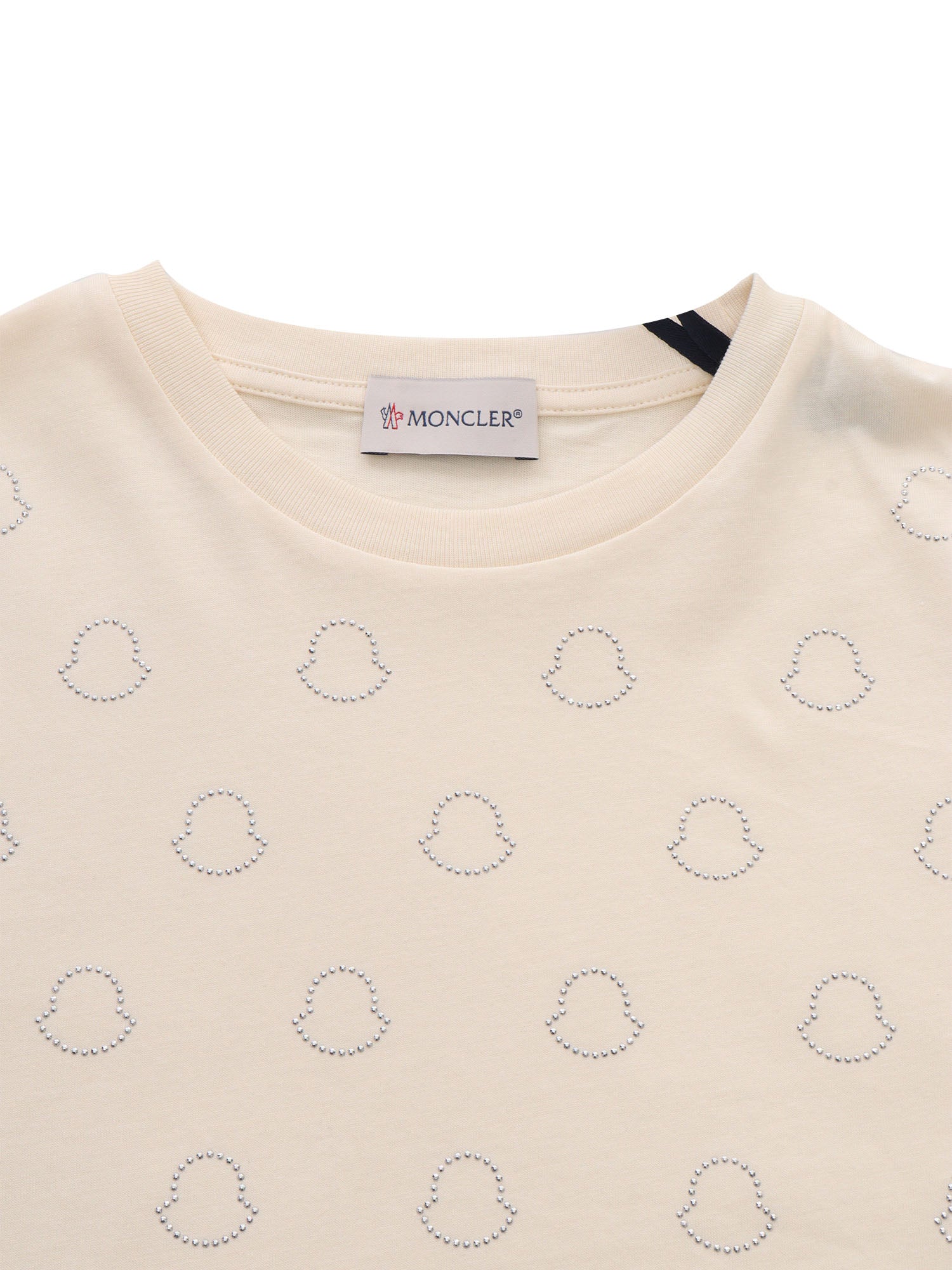 T-shirt with logo Cream Short Sleeves