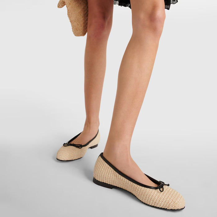 Veralli 010 Ballerina Flats Beige Raffia