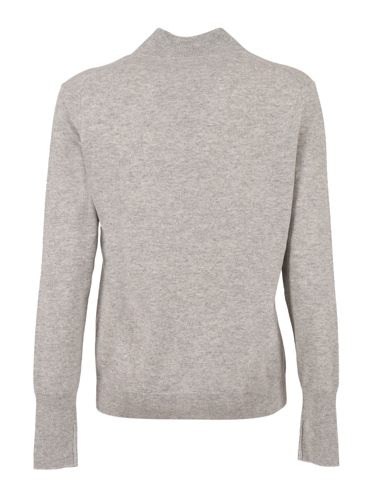 T Neck Pullover Grey Cashmere Turtleneck