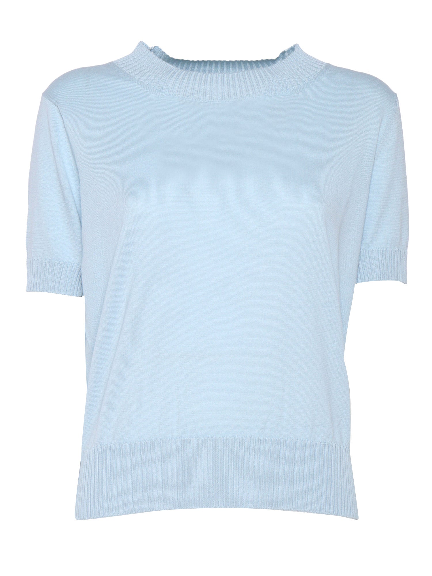 CREWNECK SWEATER SS Light Blue Cotton