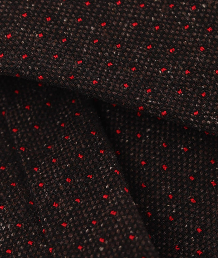 Seven Folds Tie Brown Small Pattern