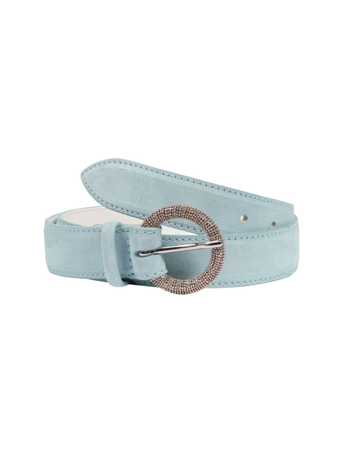 BELT Light Blue Calf Leather