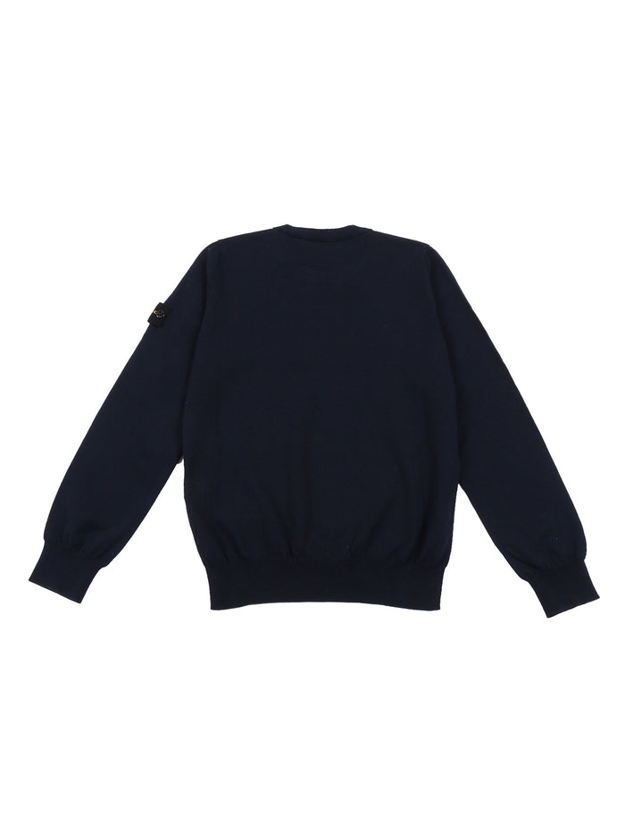 SWEATER Blue Cotton Crewneck