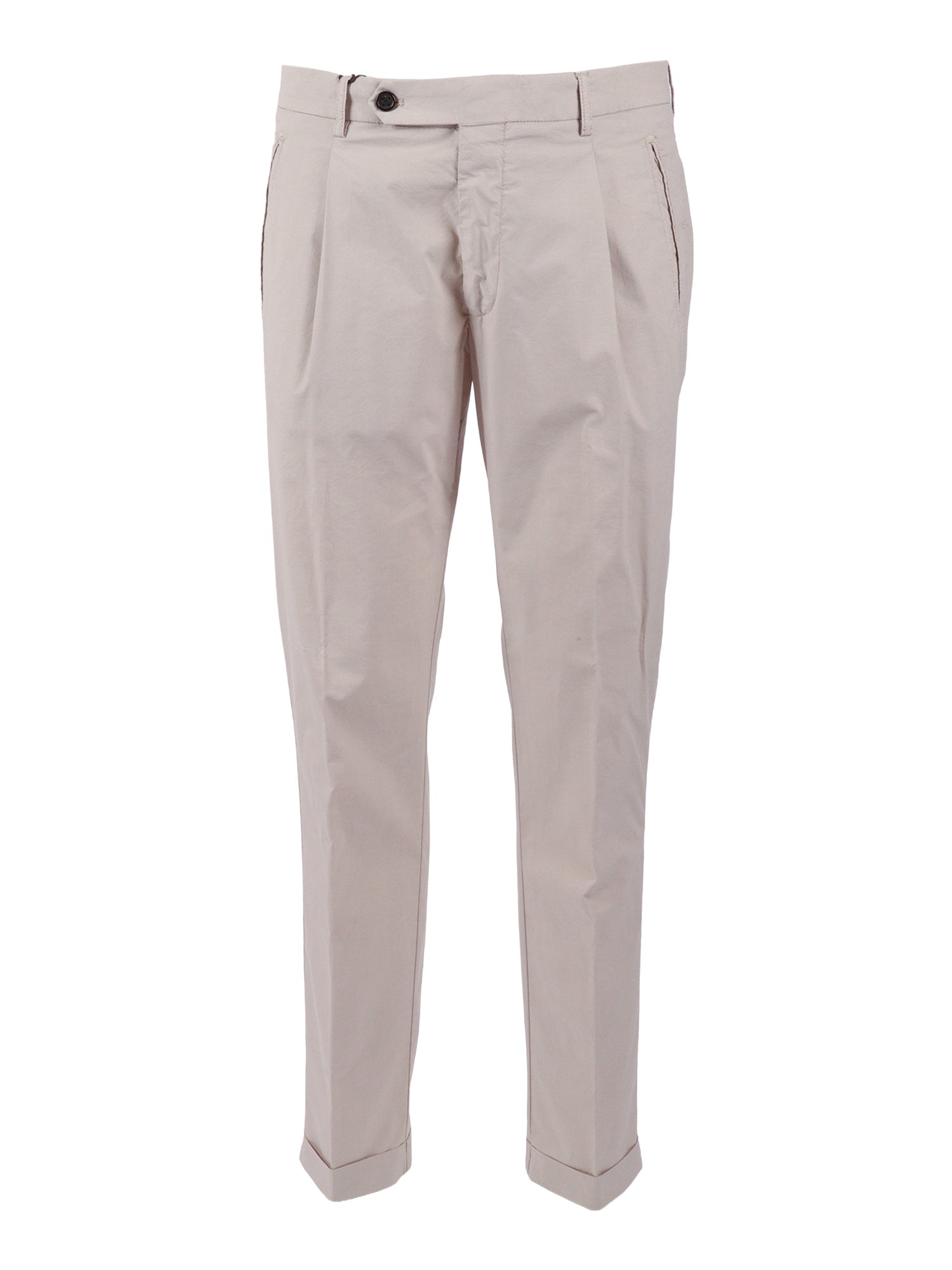 retrolong-GD pants Beige Cotton Lyocell Elastane