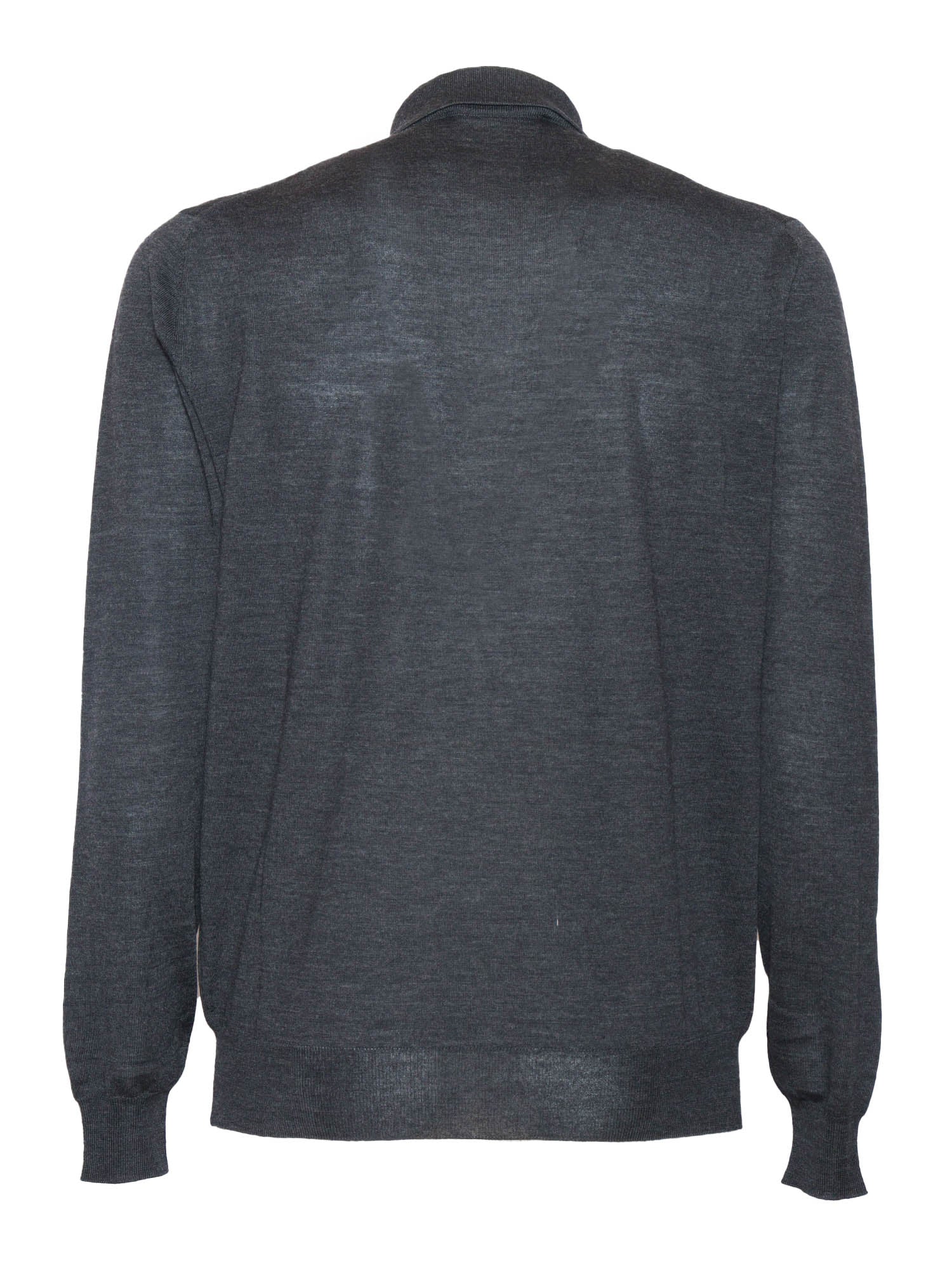 Merino Wool Polo Grey Virgin Shirt