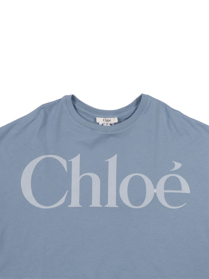 T-SHIRT Light Blue Cotton Short Sleeves