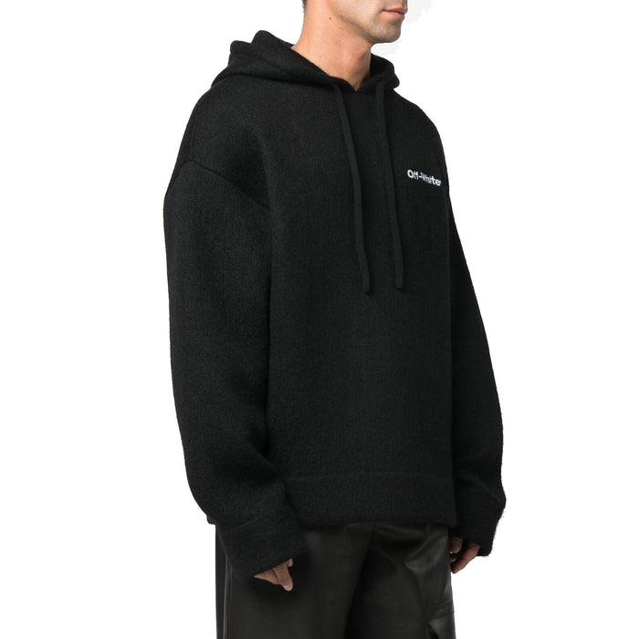 Off-White Knitted Hoodie Black