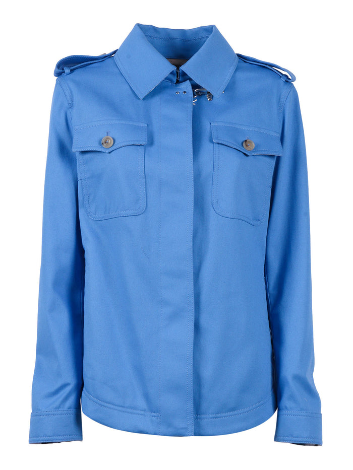 Shirt Gancio Jacket Light Blue Cotton Elastane