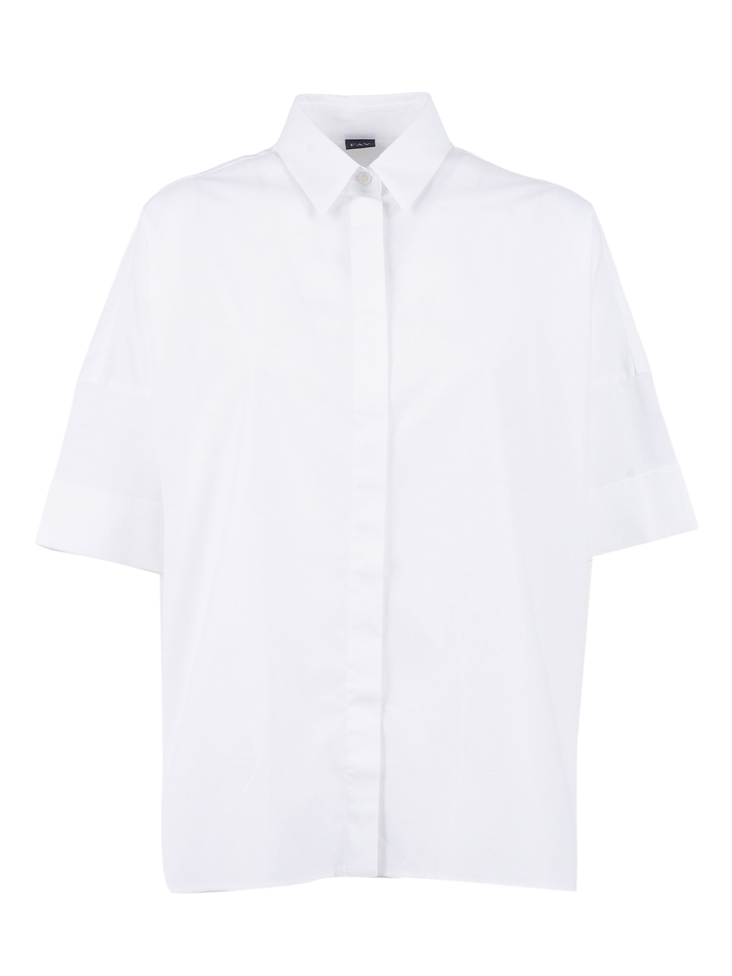3-4 SLEEVE SHIRT White Cotton Elastane