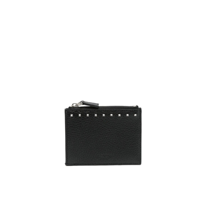 Garavani Leather Card Holder Black Calf