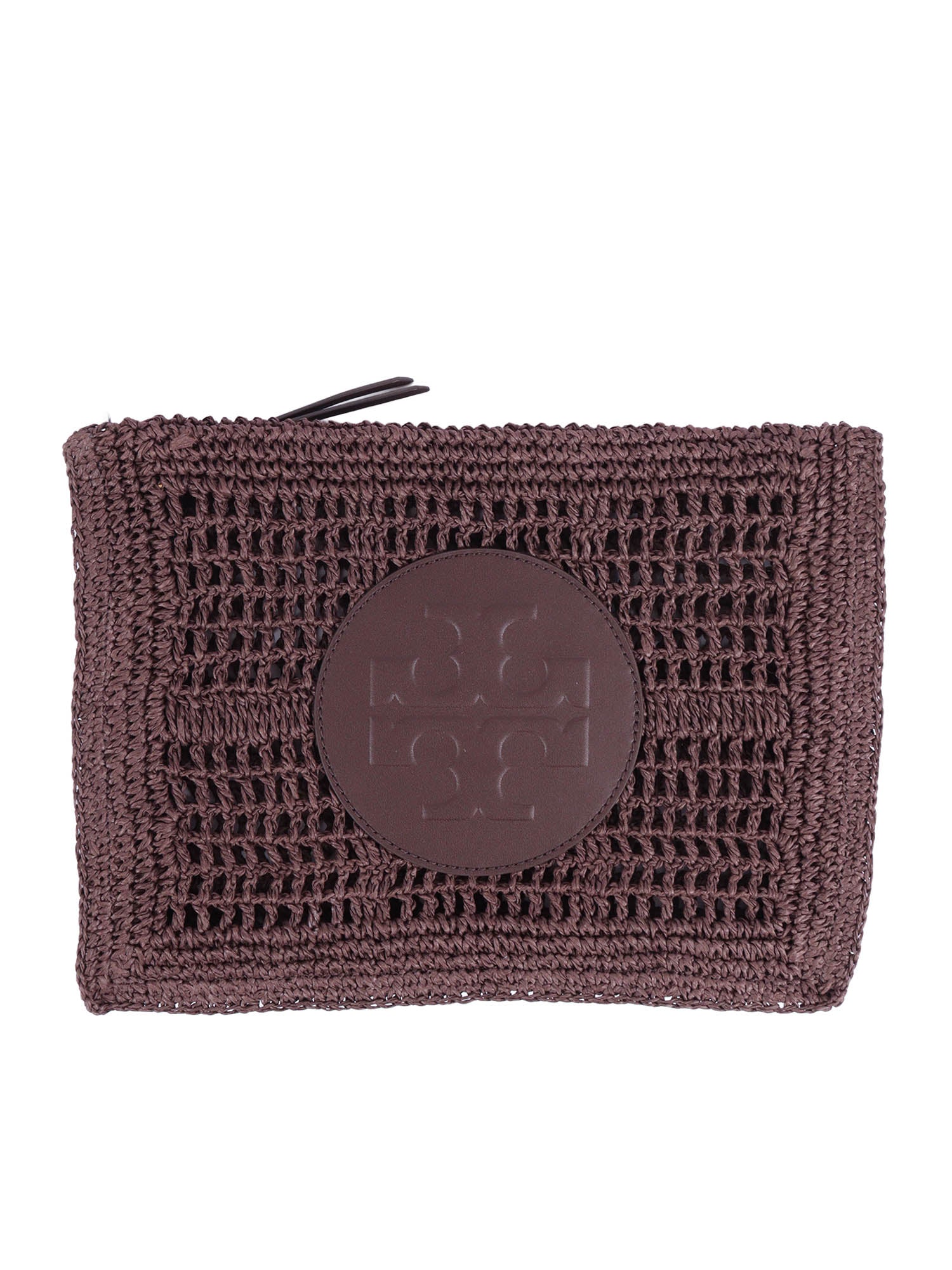 Ella Hand-Crocheted Pouch Brown Handbag