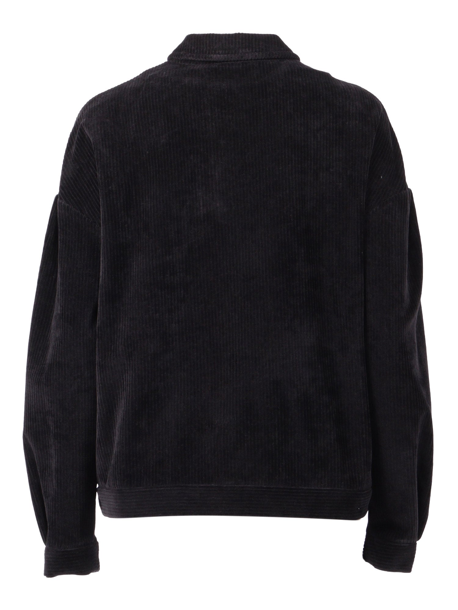Jersey Jacket Black Cotton Polyester