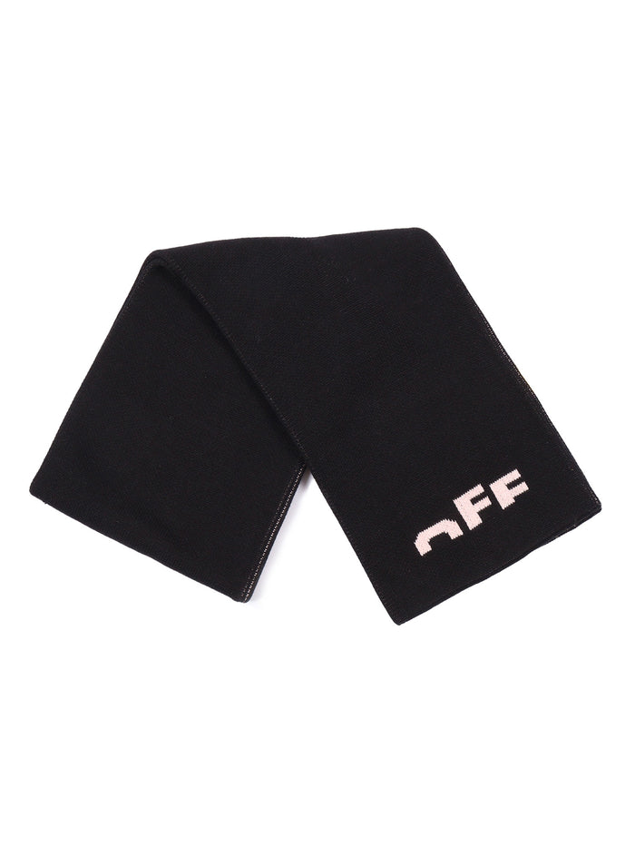 Type Logo Scarf Black - Soft Pink Cotton