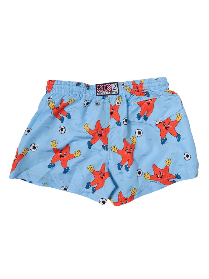 Jean Lighting-Starfish Football 30 Light Blue Polyester Boxer Mare Bimbo