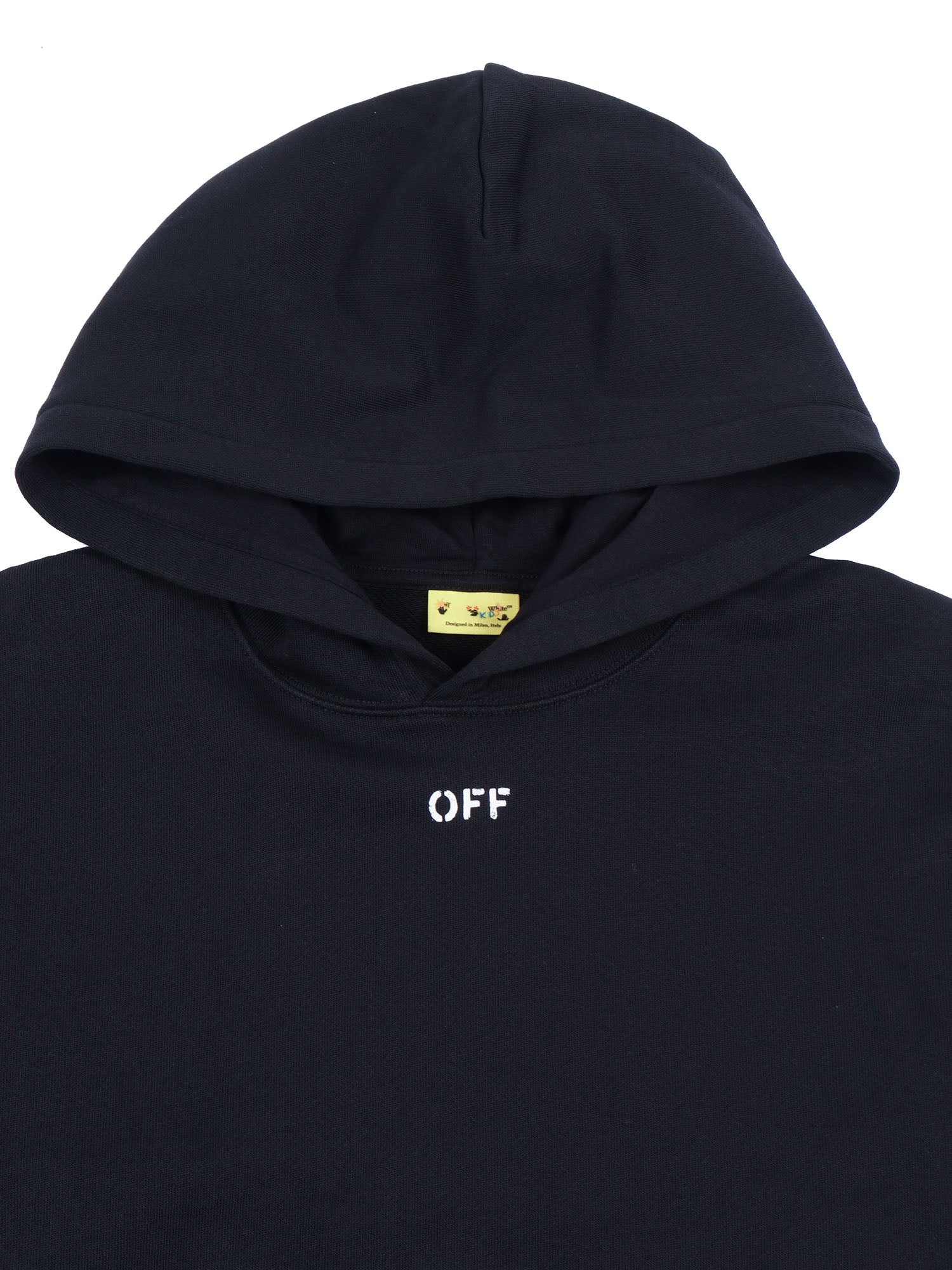 DIAG PAINT HOODIE Black Cotton Sweatshirt