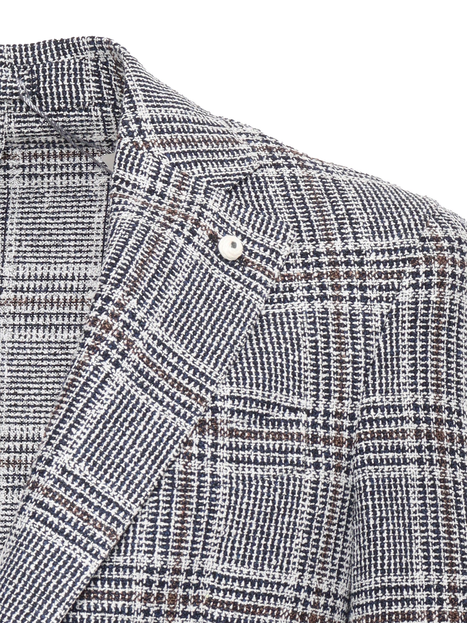 Plaid patterned blazer Blue Viscose Cotton Polyamide Jacket