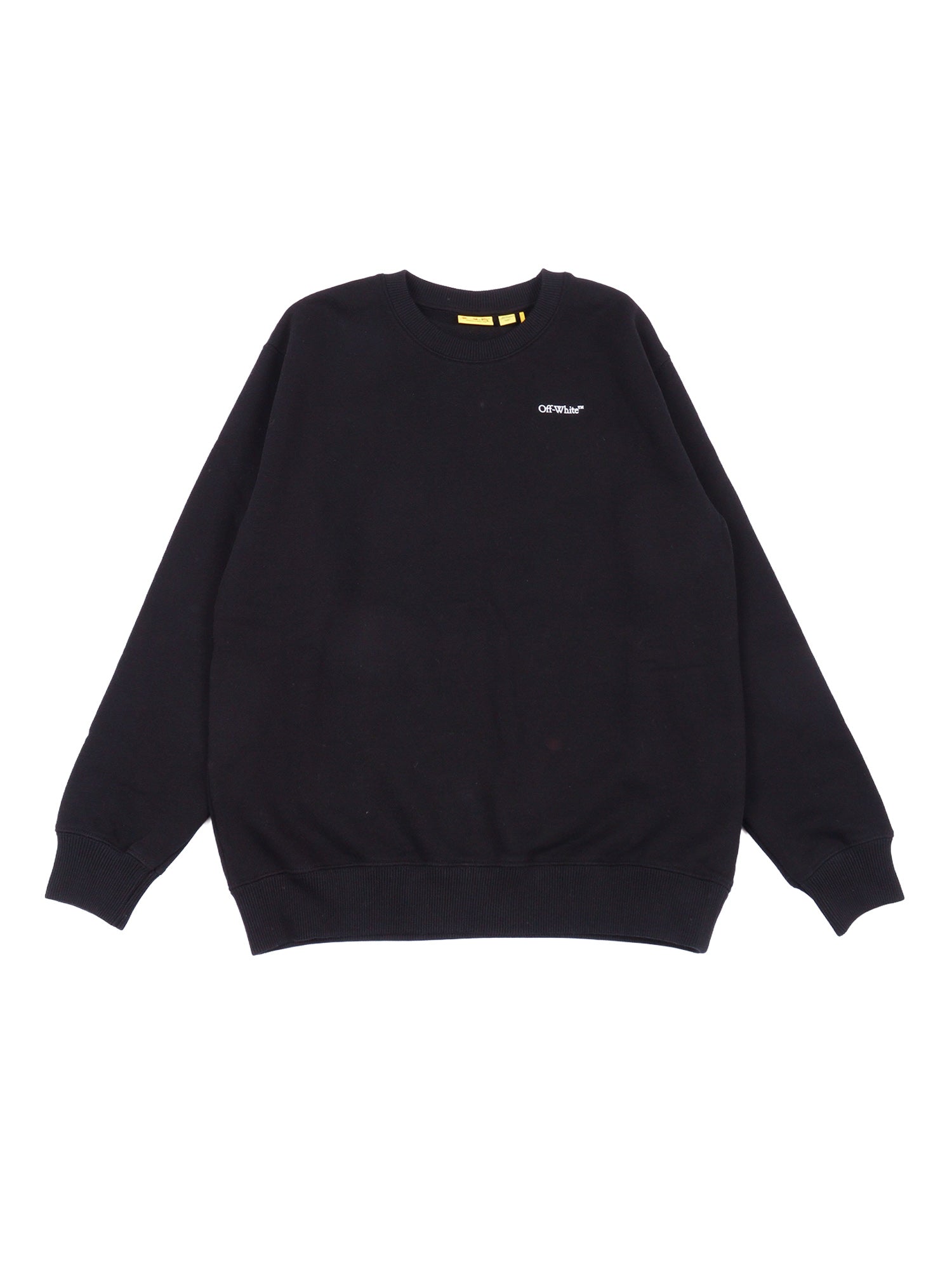 SCRIBBLE DIAG CREWNECK Black Cotton Sweatshirt