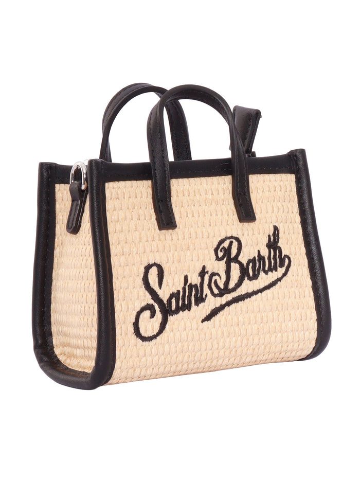 Vivian Micro Straw-1100 Emb Beige Paper Polyurethane Handbag