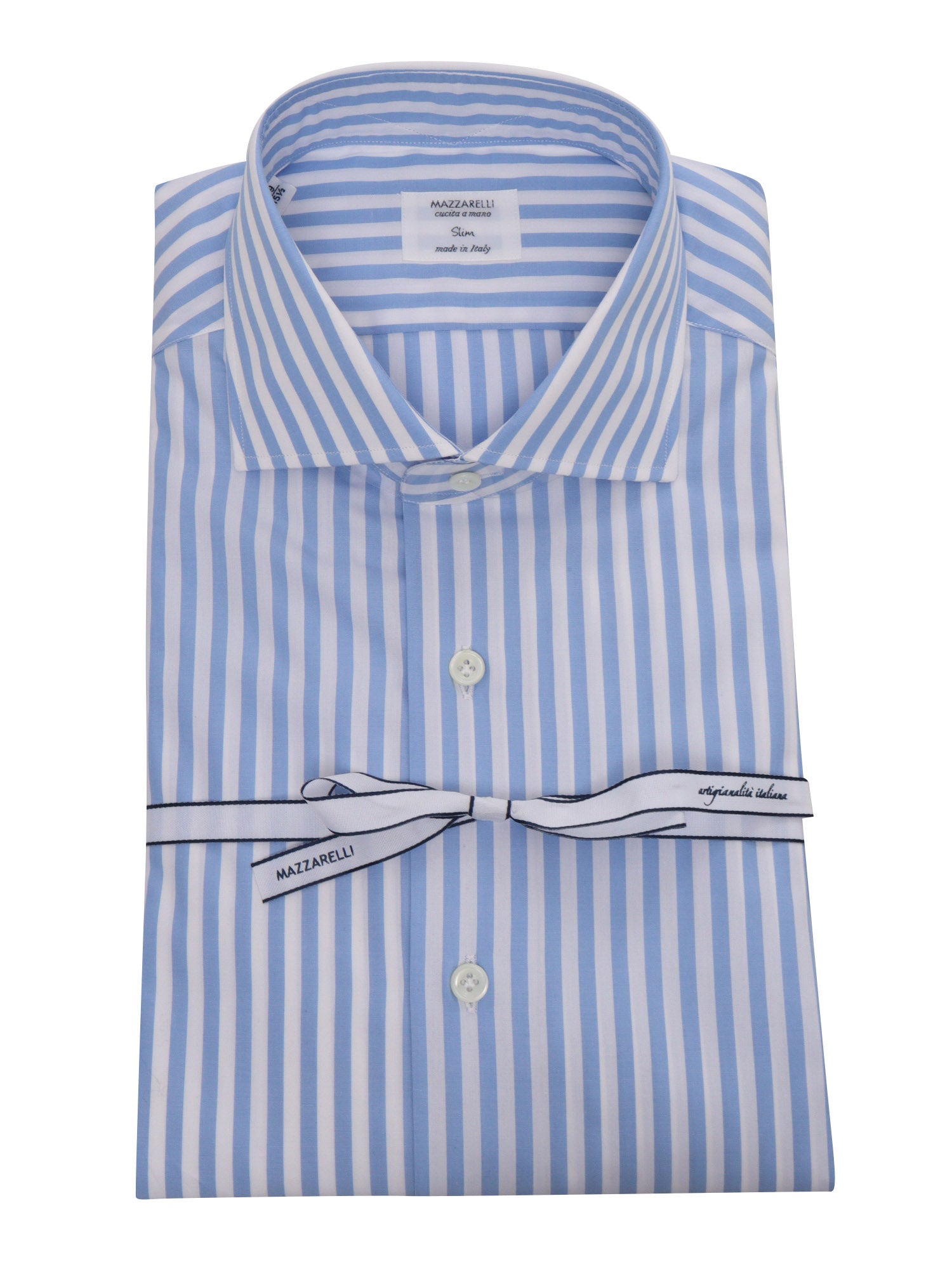 Light blue striped shirt White Cotton