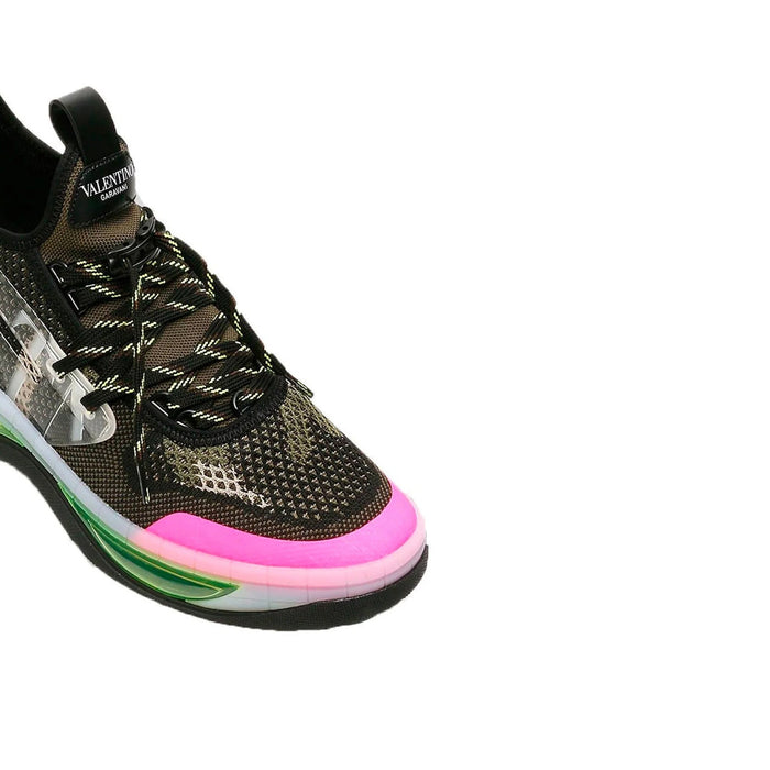 Garavani Vltn Cloud Bubble-Sole Sneakers Black Fabric
