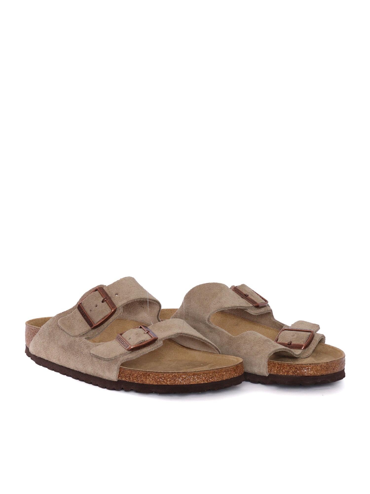 Arizona taupe, Suede Leather Tortora Sole In Eva Sandal