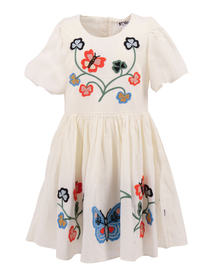 Carlin Dress SS White Cotton Organic