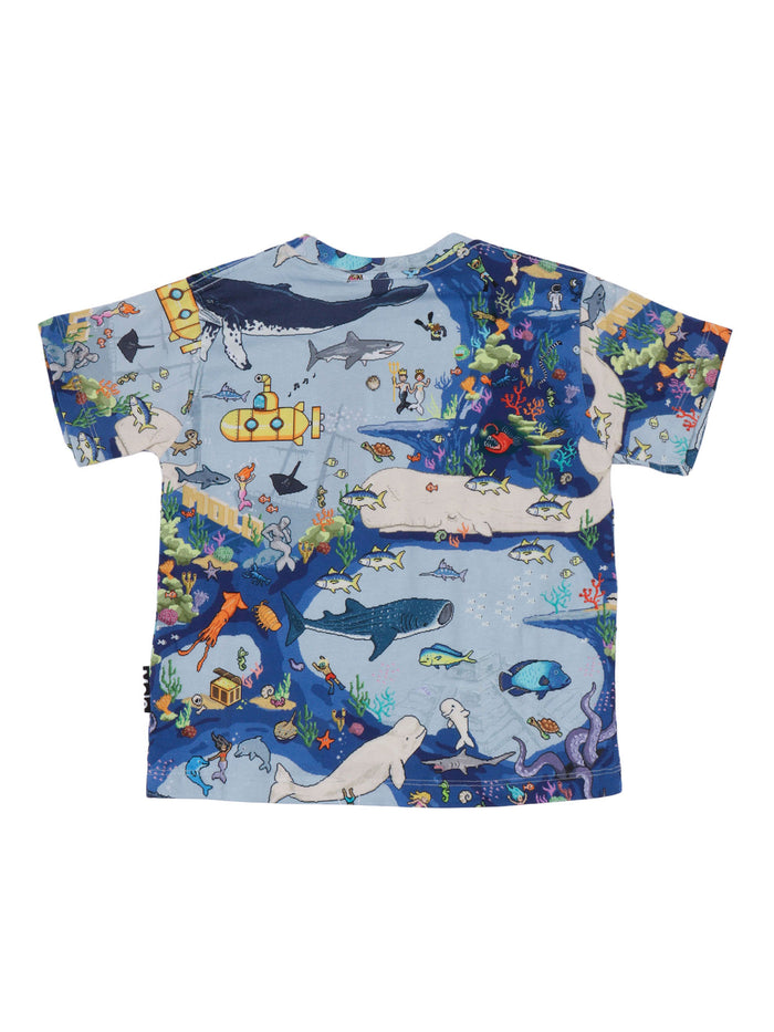 Riley T-Shirts Short Sleeves Light Blue Cotton Organic Long T-shirt