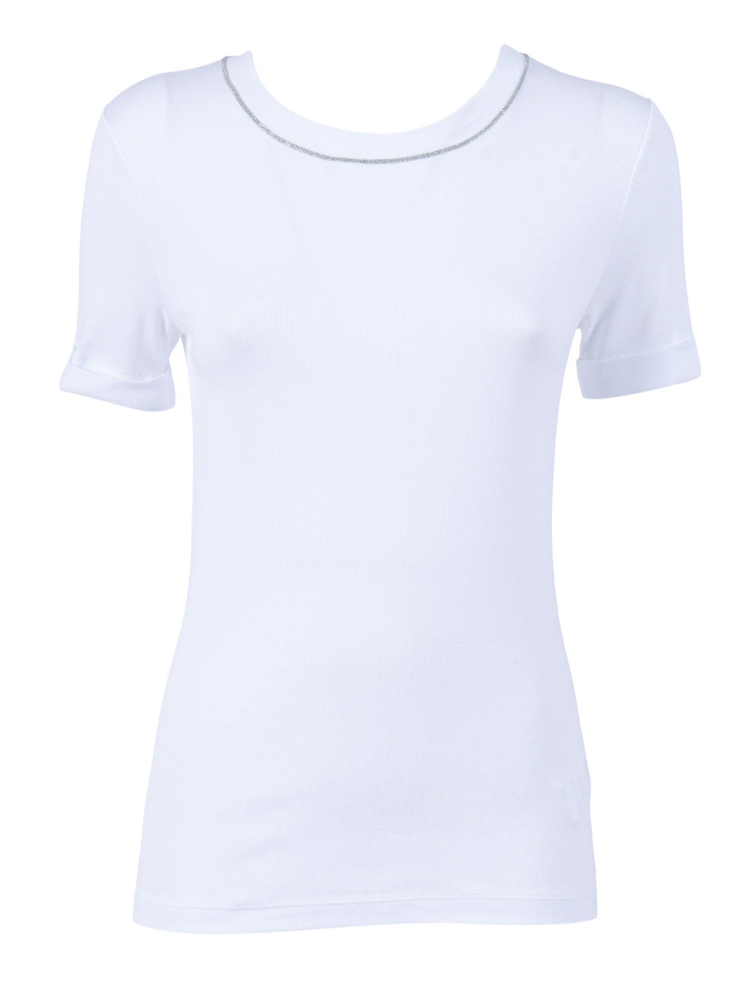 BLOUSE White Cotton Elastane Shirt
