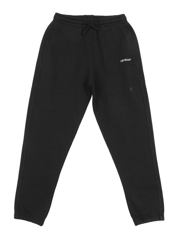 BOOKISH DIAG SWEATPANT Black Cotton Pant