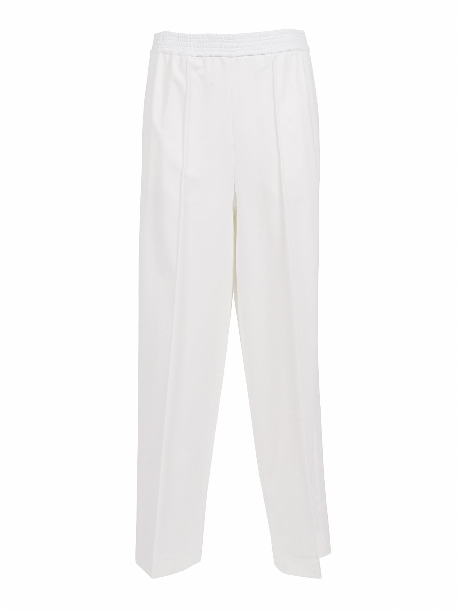 MILANO STITCH JERSEY WIDE LEG TROUSERS White Viscose Polyamide Elastane Pant