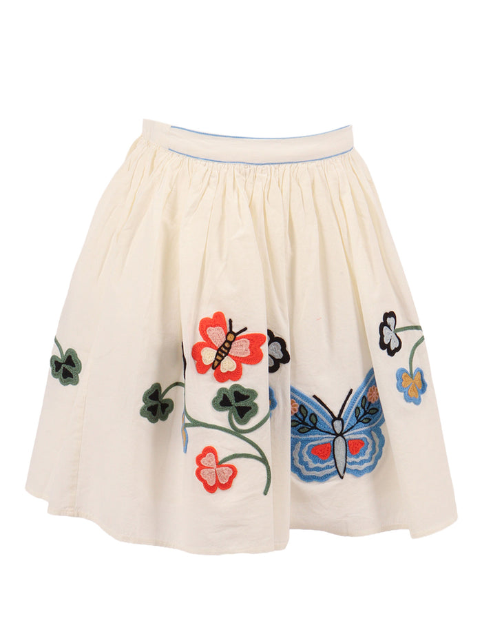Bonnie Skirts White Cotton Organic