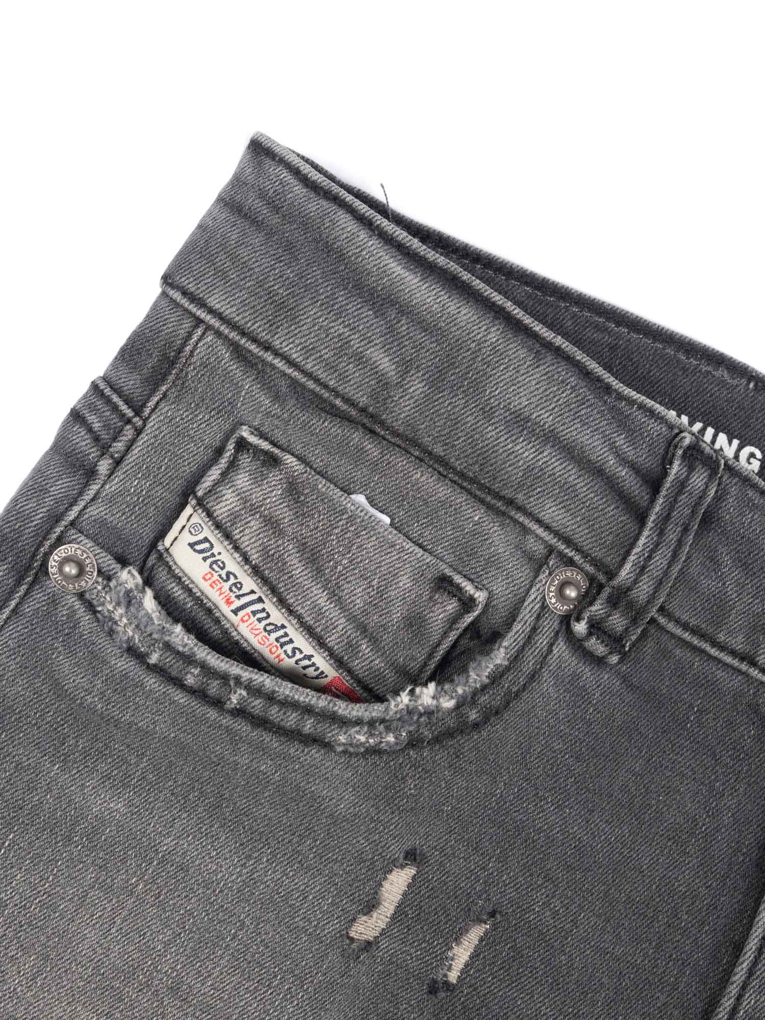 5 Pockets Black Cotton Elastane Jean