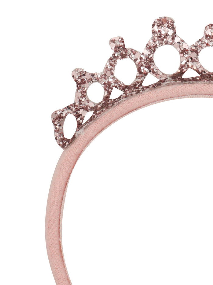 Headband With Glitter Crown Pink