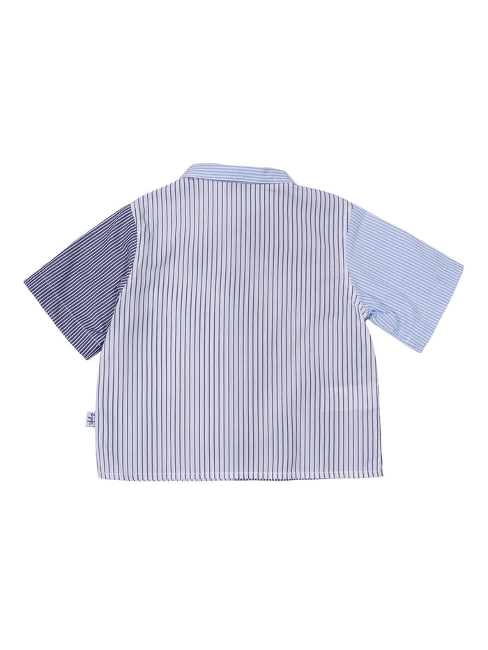 Short Sleeved Shirt Blue Cotton
