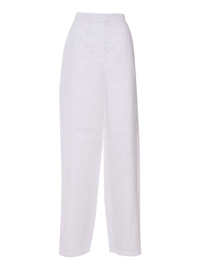 Garibo Long Trouser White Flaxlinen Lining Cotton