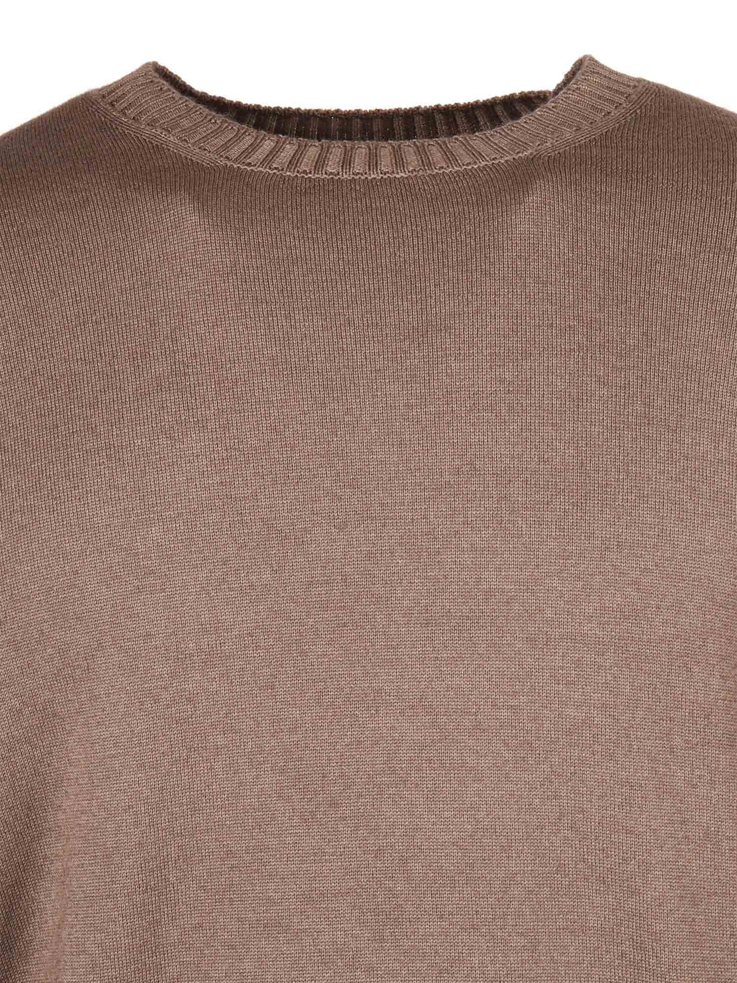 Crewneck Sweater Brown Virgin Wool